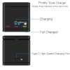Зарядное устройство для аккумуляторов GoPro HERO5/6/2018/7/8 Black Тройная (Probty)