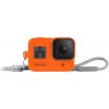 Силиконовый чехол с ремешком Sleeve + Lanyard GoPro HERO 8 (Оранжевый)