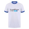 Футболка GoPro (Белая с голубой каймой) (L)